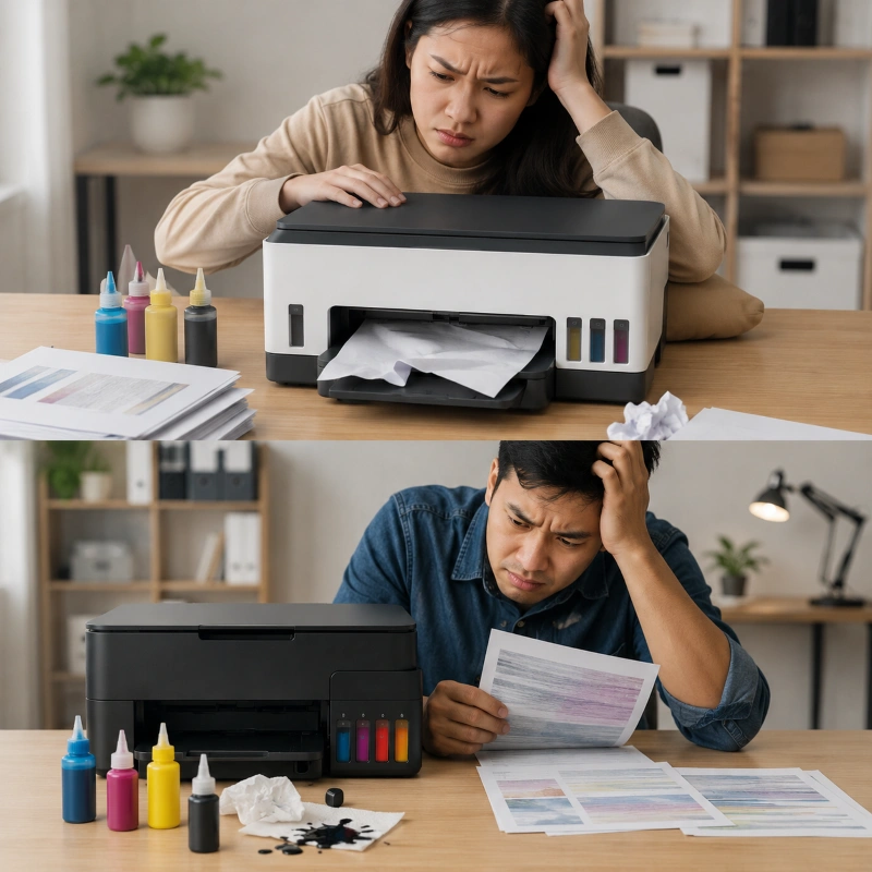 HP Smart Tank 670 vs Canon G3770, Kesalahan yang Sering Dilakukan Pengguna