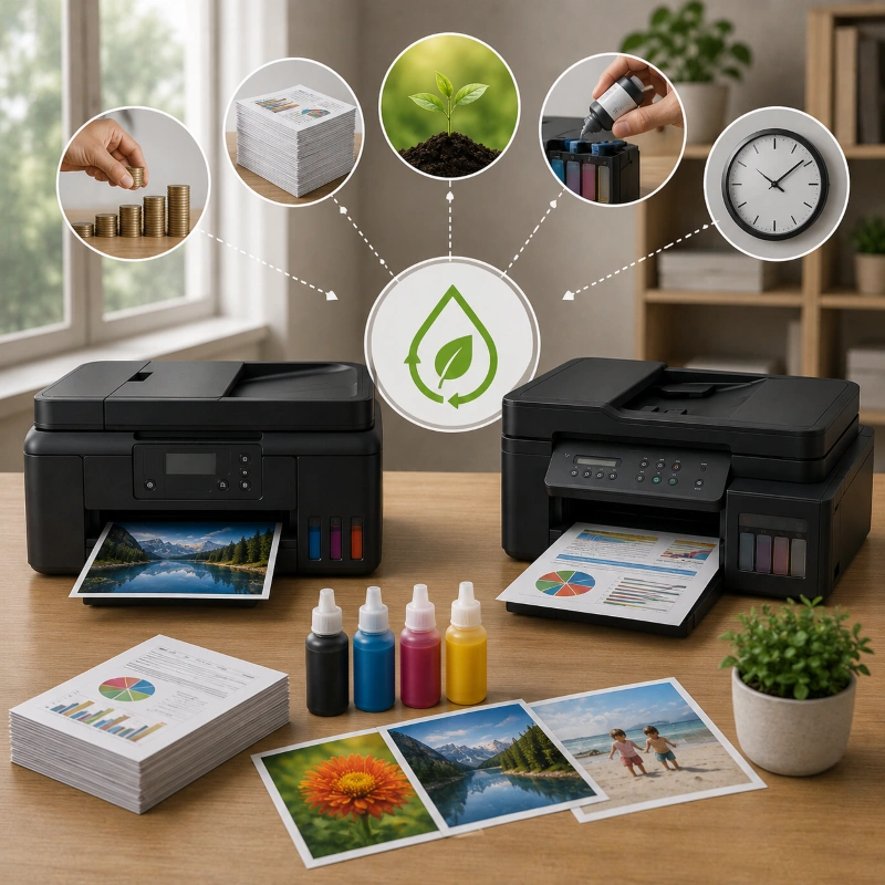 Canon G4770 vs Brother DCP-T820DW, Keunggulan Printer dengan Sistem Isi Ulang Tinta