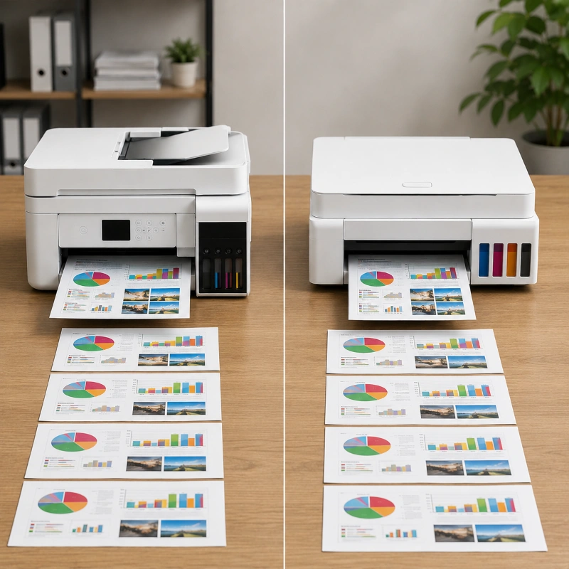 Epson ET-5180 vs Canon GX3070, Konsistensi Hasil Cetak
