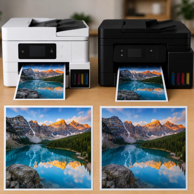 Epson ET-5805 vs Canon GX4070, Kualitas Hasil Cetak