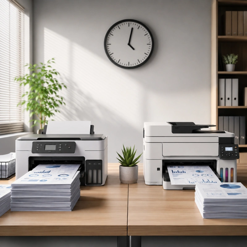 Epson EcoTank ET-5185 vs Canon MAXIFY GX4050, Pengaruh Kecepatan Printer terhadap Efisiensi Waktu