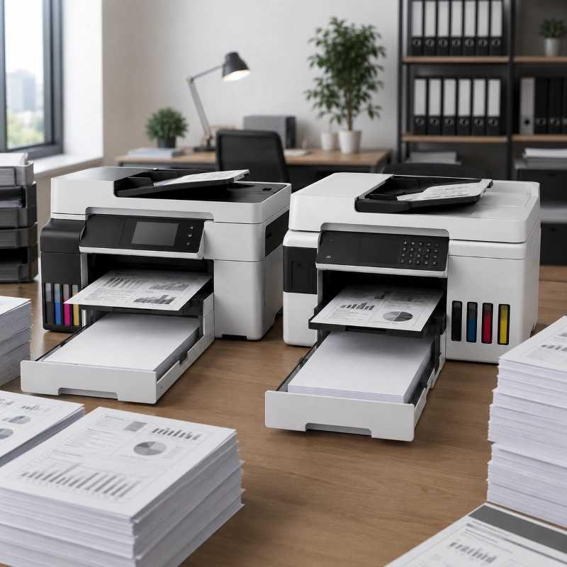 Epson EcoTank ET-5886 vs Canon MAXIFY GX7050, Pentingnya Kapasitas Kertas untuk Pekerjaan dengan Volume Tinggi