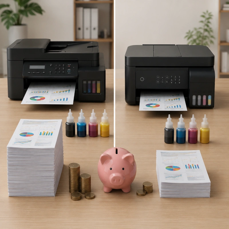 Brother DCP-T820DW vs Epson L5290, Perbandingan Biaya Operasional untuk Pemakaian Jangka Panjang
