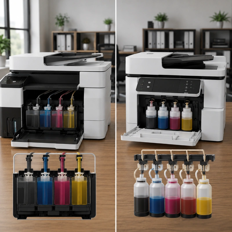 Epson EcoTank ET-5855 vs Canon MAXIFY GX6050, Perbedaan Teknologi Tangki Tinta pada Printer Bisnis Modern