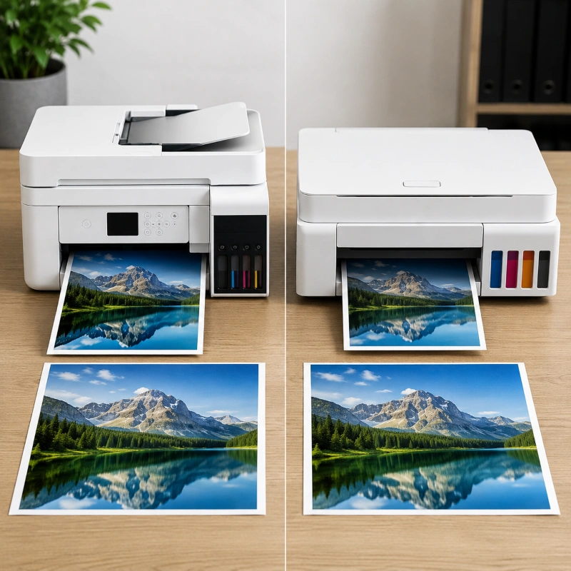 Epson ET-5180 vs Canon GX3070, Soal Kualitas Cetak