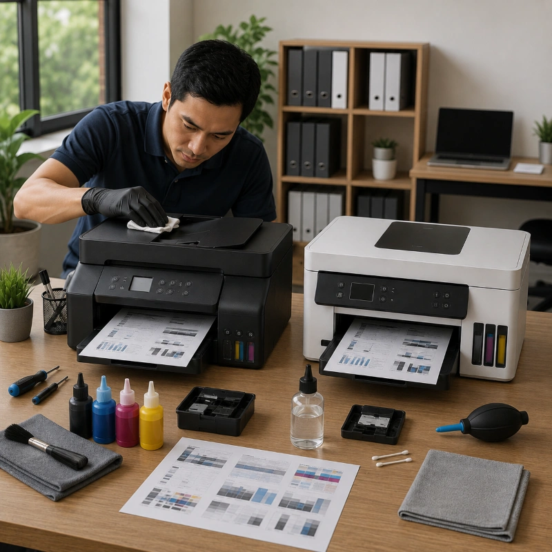 Epson EcoTank ET-5803 vs Canon MAXIFY GX505, Tips Merawat Printer Agar Tetap Awet